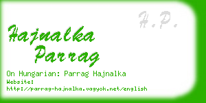 hajnalka parrag business card